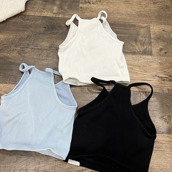 Acta Sports Bra Tank Bundle in White, baby blue, and black Racerback - Picture 7 of 8